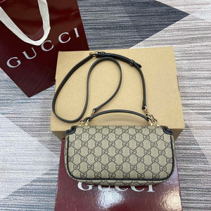 Gucci 815206 Gucci Horsebit 1955 Soft Small Top Handle Bag Black leather trim - Default Title - View 2