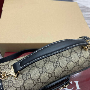 Gucci 815206 Gucci Horsebit 1955 Soft Small Top Handle Bag Black leather trim - Default Title - View 4