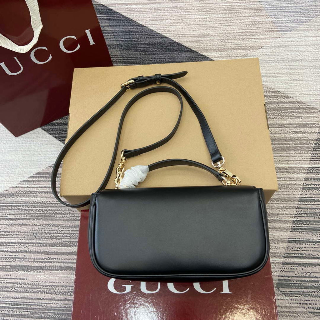 Gucci 815206 Gucci Horsebit 1955 Soft Small Top Handle Bag Black