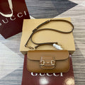 Gucci 815206 Gucci Horsebit 1955 Soft Small Top Handle Bag Brown - Default Title - View 1