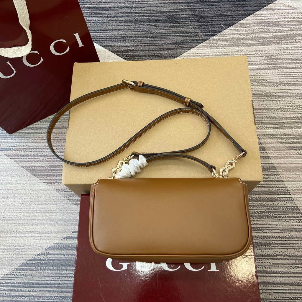 Gucci 815206 Gucci Horsebit 1955 Soft Small Top Handle Bag Brown