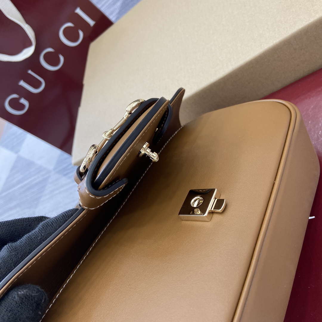 Gucci 815206 Gucci Horsebit 1955 Soft Small Top Handle Bag Brown - Default Title - View 8