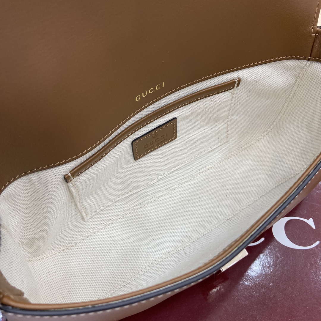 Gucci 815206 Gucci Horsebit 1955 Soft Small Top Handle Bag Brown - Default Title - View 9
