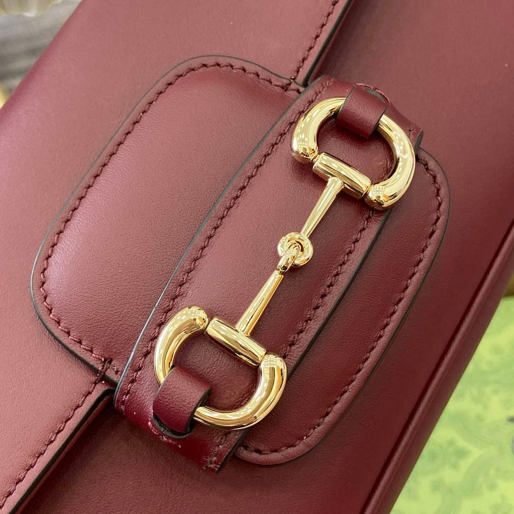 Gucci 815206 Gucci Horsebit 1955 Soft Small Top Handle Bag Red