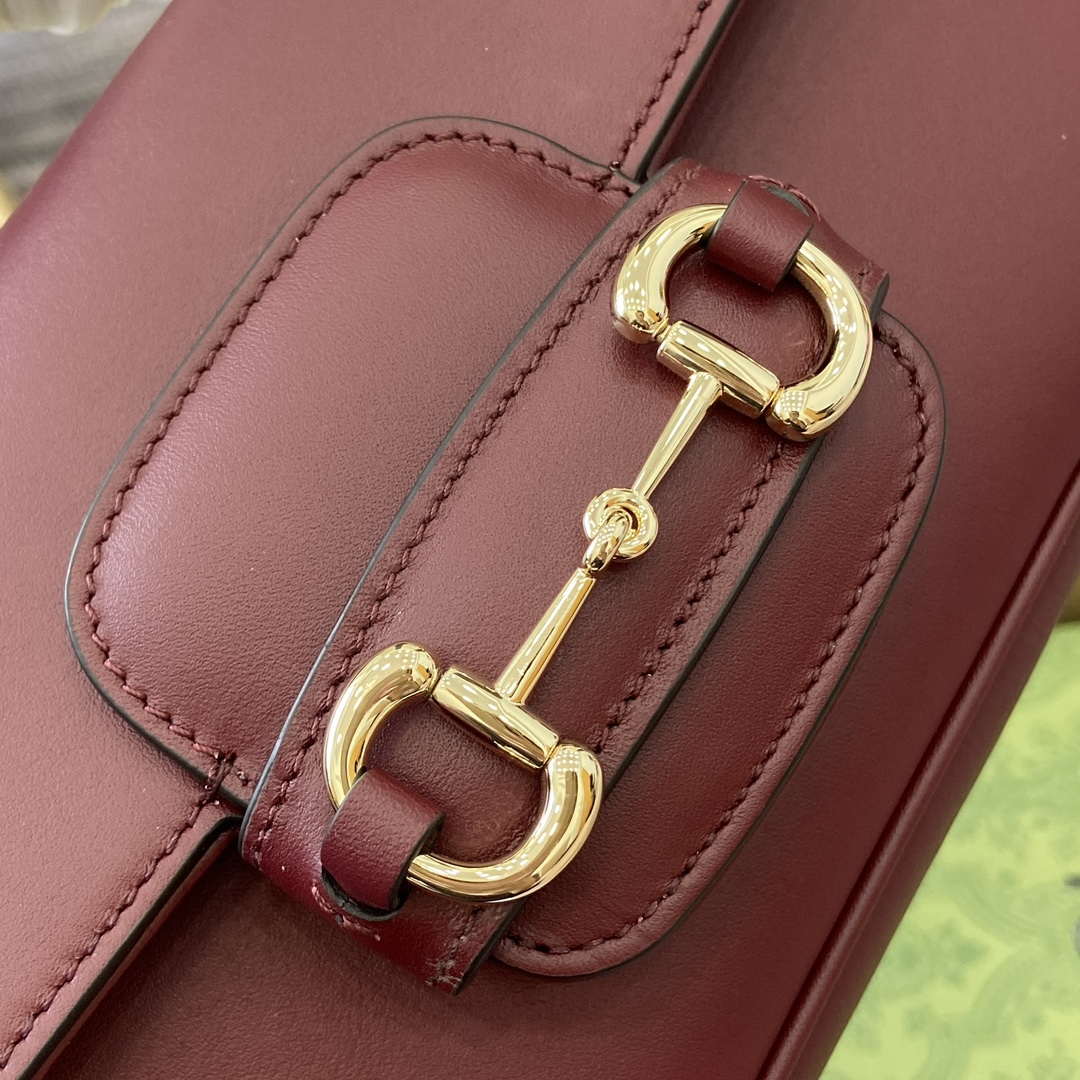 Gucci 815206 Gucci Horsebit 1955 Soft Small Top Handle Bag Red - Default Title - View 7