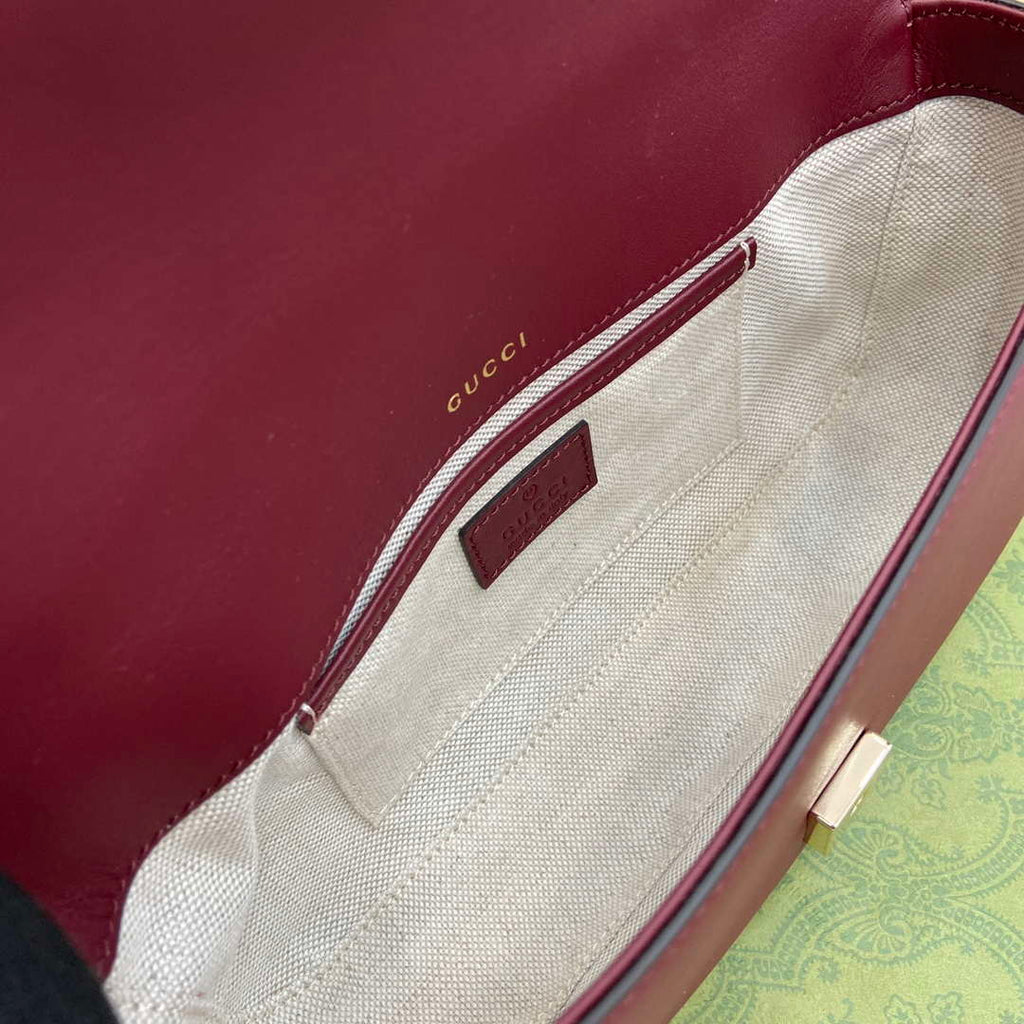 Gucci 815206 Gucci Horsebit 1955 Soft Small Top Handle Bag Red