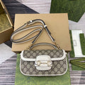 Gucci 815206 Gucci Horsebit 1955 Soft Small Top Handle Bag White leather trim - Default Title - View 1
