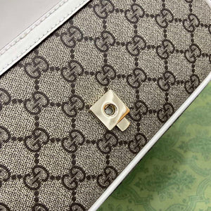 Gucci 815206 Gucci Horsebit 1955 Soft Small Top Handle Bag White leather trim - Default Title - View 10