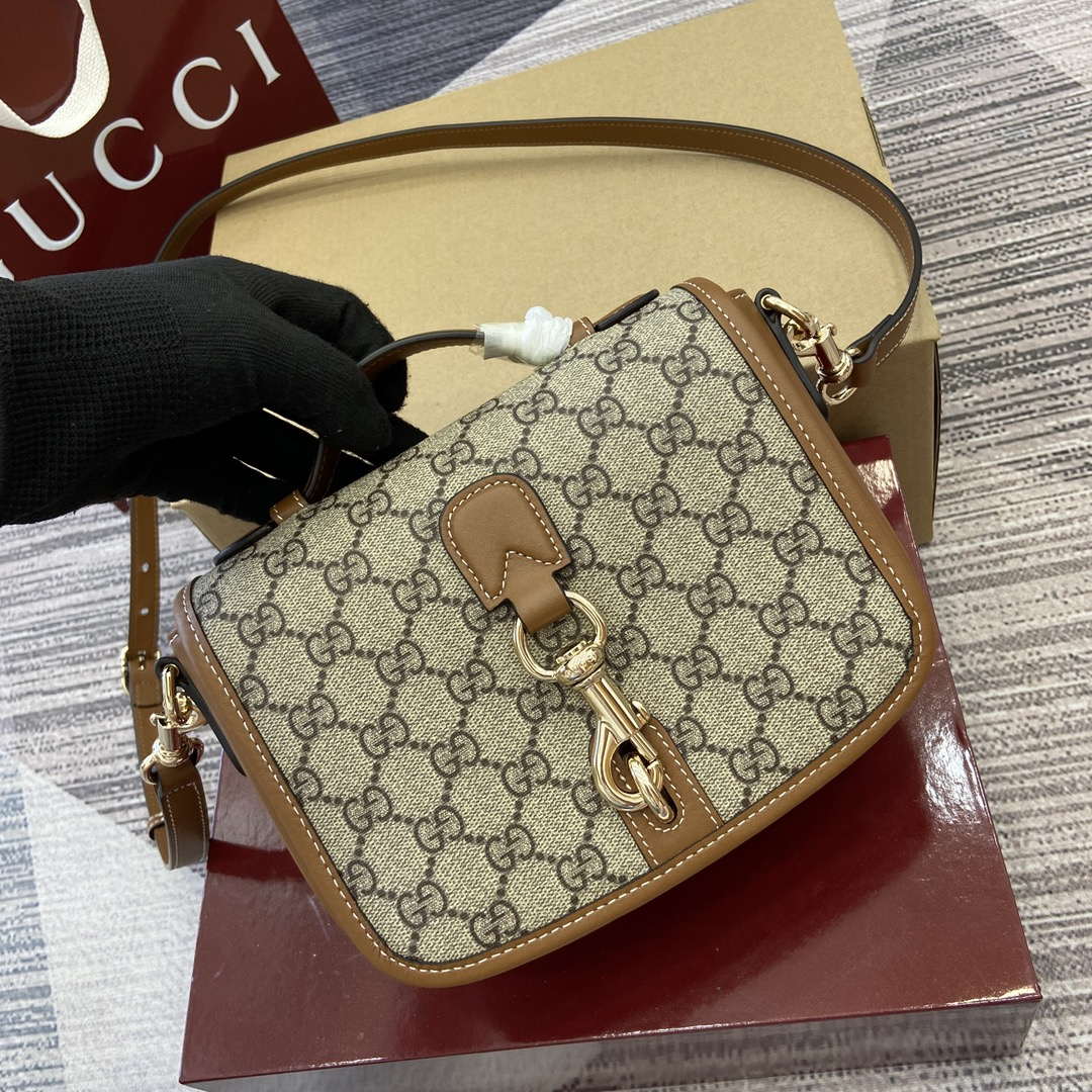 Gucci 815211 GG Emblem mini shoulder bag Beige and Brown - Default Title - View 4