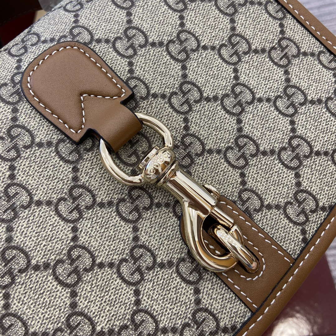 Gucci 815211 GG Emblem mini shoulder bag Beige and Brown - Default Title - View 5
