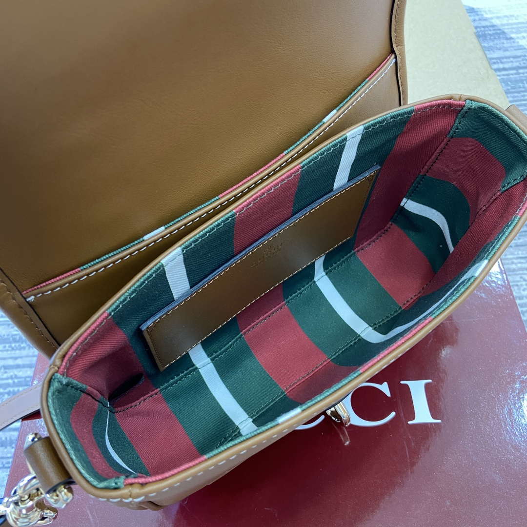 Gucci 815211 GG Emblem mini shoulder bag Beige and Brown