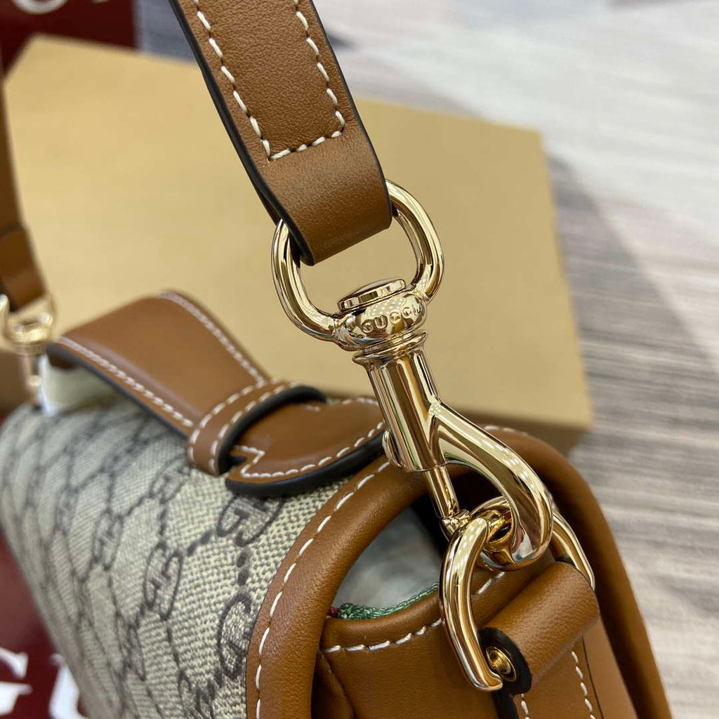 Gucci 815211 GG Emblem mini shoulder bag Beige and Brown