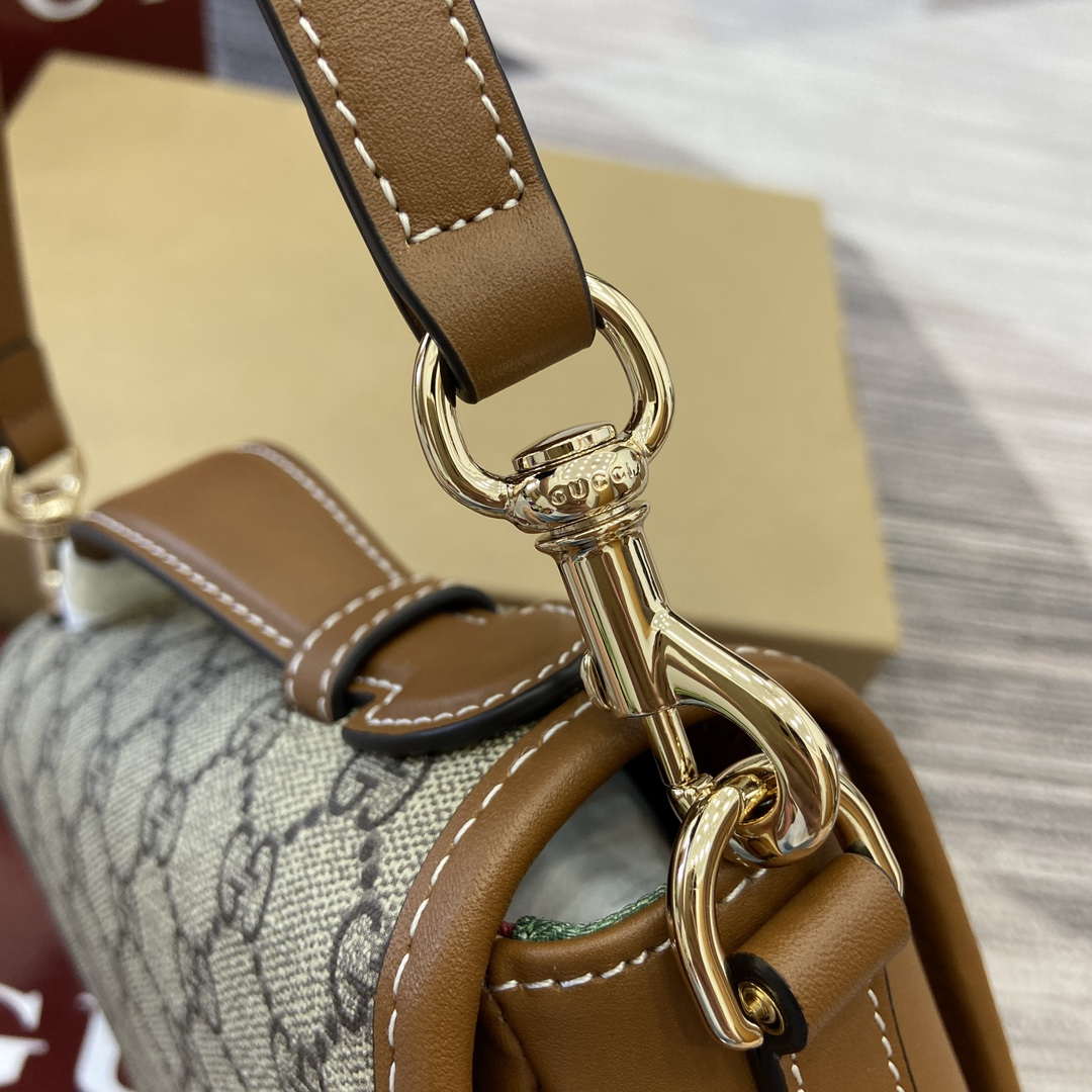 Gucci 815211 GG Emblem mini shoulder bag Beige and Brown - Default Title - View 9