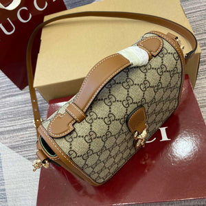 Gucci 815211 GG Emblem mini shoulder bag Beige and Brown - Default Title - View 10