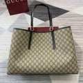 Gucci 815212 GG Emblem maxi tote bag Beige and Black