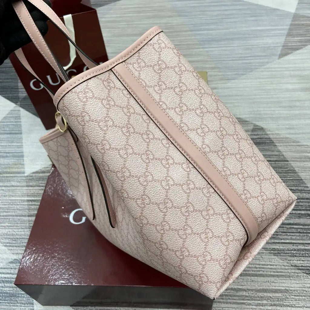 Gucci 815213 GG Emblem Large Tote Bag Light pink