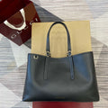 Gucci 815213 GG Emblem Large tote bag Black leather