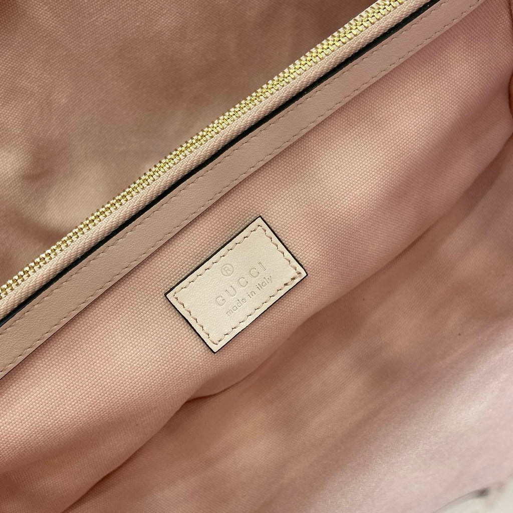 Gucci 815214 GG Emblem medium Tote Bag Ligth Pink GG leather