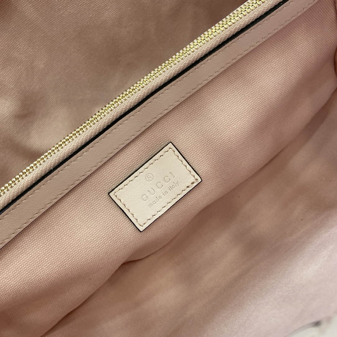 Gucci 815214 GG Emblem medium Tote Bag Ligth Pink GG leather