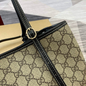 Gucci 815214 GG Emblem Small Tote Bag Black - Default Title - View 6