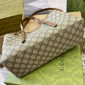 Gucci 815214 GG Emblem Small Tote Bag Brown - Default Title - View 6