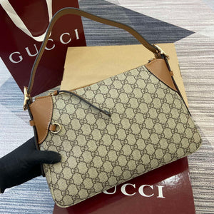 Gucci 815216 GG Emblem medium shoulder bag Beige and Brown - Default Title - View 6