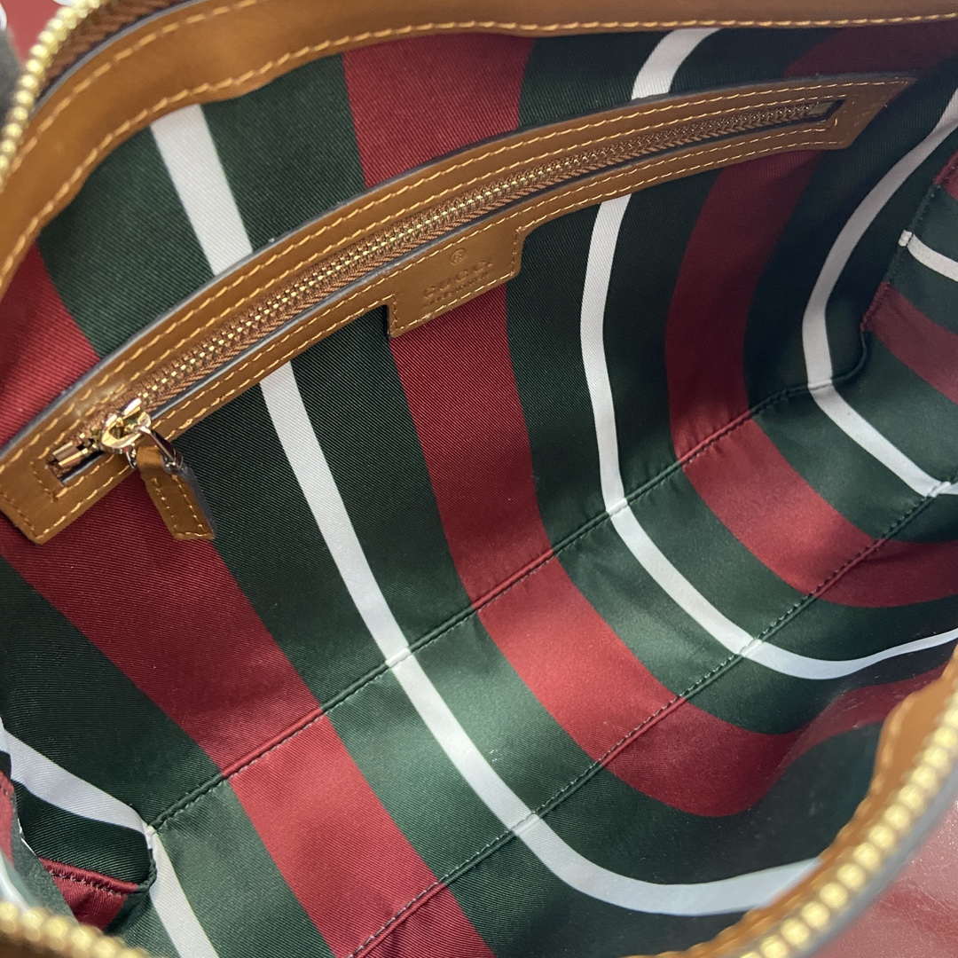 Gucci 815216 GG Emblem medium shoulder bag Beige and Brown - Default Title - View 9