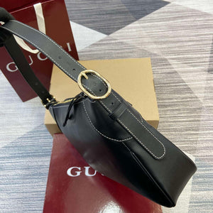 Gucci 815216 GG Emblem medium shoulder bag Black - Default Title - View 3
