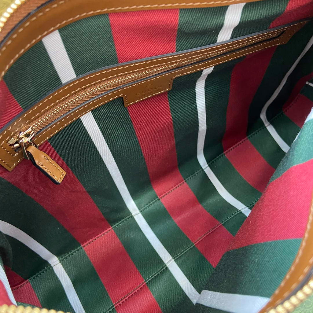 Gucci 815217 GG Emblem Medium Shoulder Bag Brown