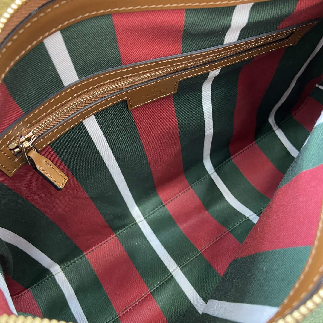 Gucci 815217 GG Emblem Medium Shoulder Bag Brown