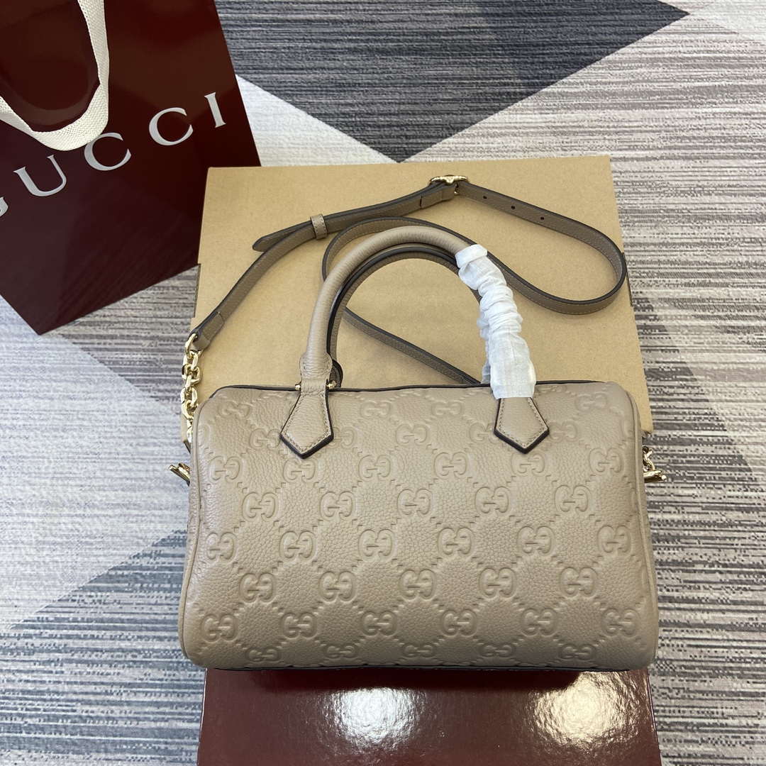 Gucci 815255 GG Emblem Small top handle bag Apricot - Default Title - View 2