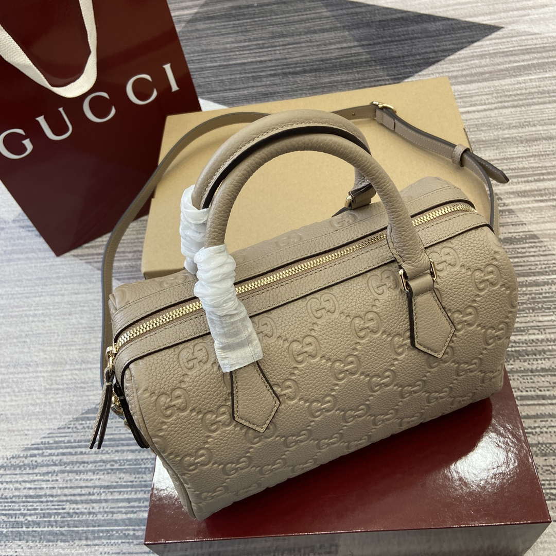 Gucci 815255 GG Emblem Small top handle bag Apricot - Default Title - View 4
