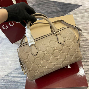 Gucci 815255 GG Emblem Small top handle bag Apricot - Default Title - View 5