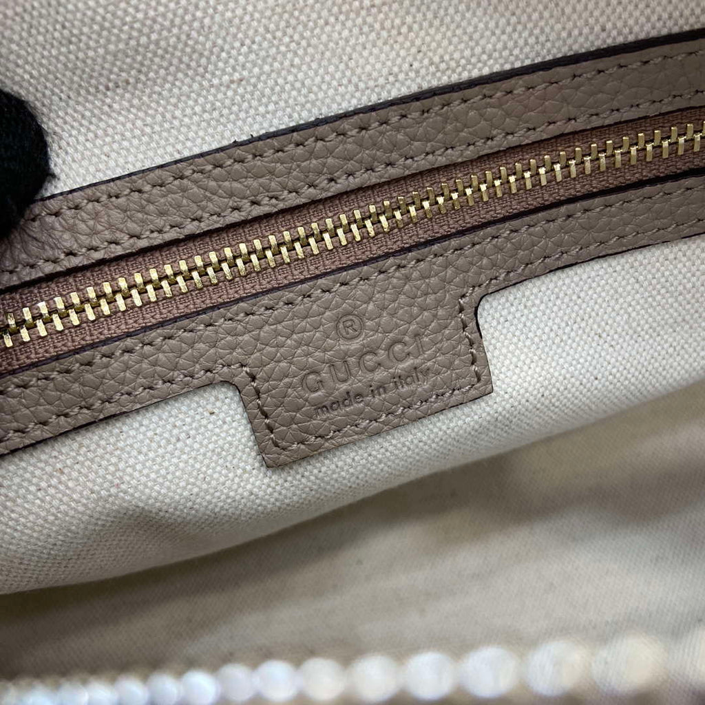 Gucci 815255 GG Emblem Small top handle bag Apricot