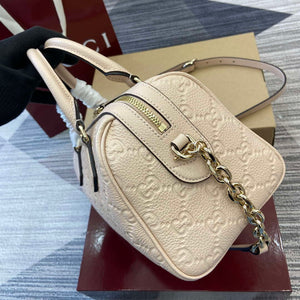 Gucci 815255 GG Emblem Small top handle bag Beige - Default Title - View 3