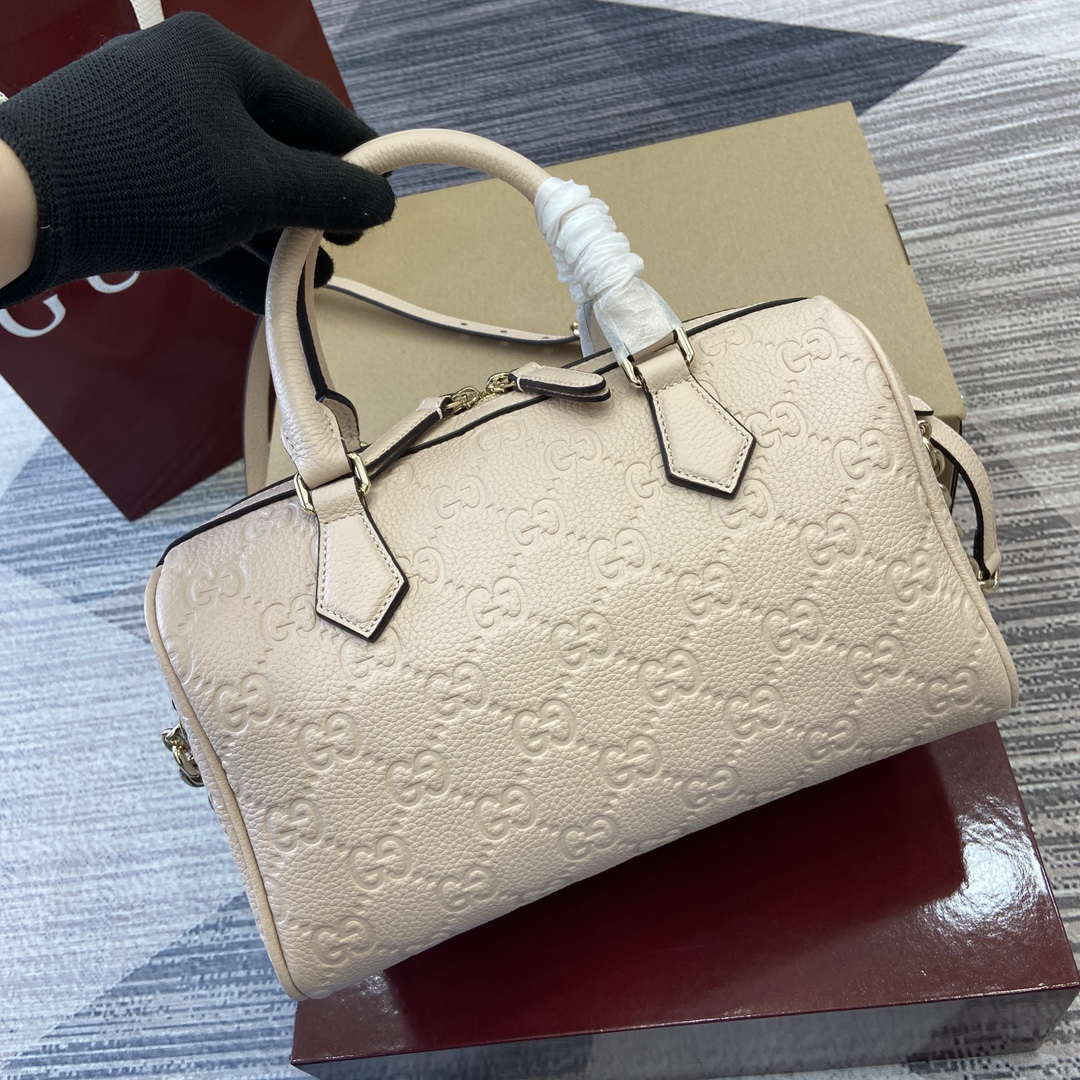 Gucci 815255 GG Emblem Small top handle bag Beige - Default Title - View 4