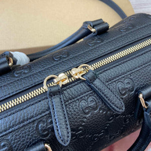 Gucci 815255 GG Emblem Small top handle bag Black - Default Title - View 6