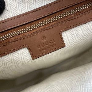 Gucci 821160 GG Emblem medium crossbody bag Beige and dark brown - Default Title - View 10