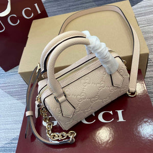 Gucci 815256 GG Emblem super mini top handle bag Beige - Default Title - View 4