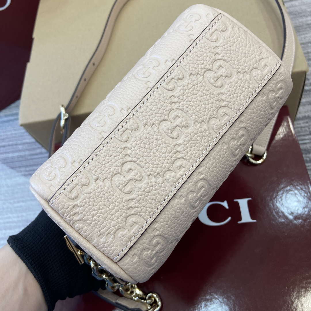 Gucci 815256 GG Emblem super mini top handle bag Beige - Default Title - View 6