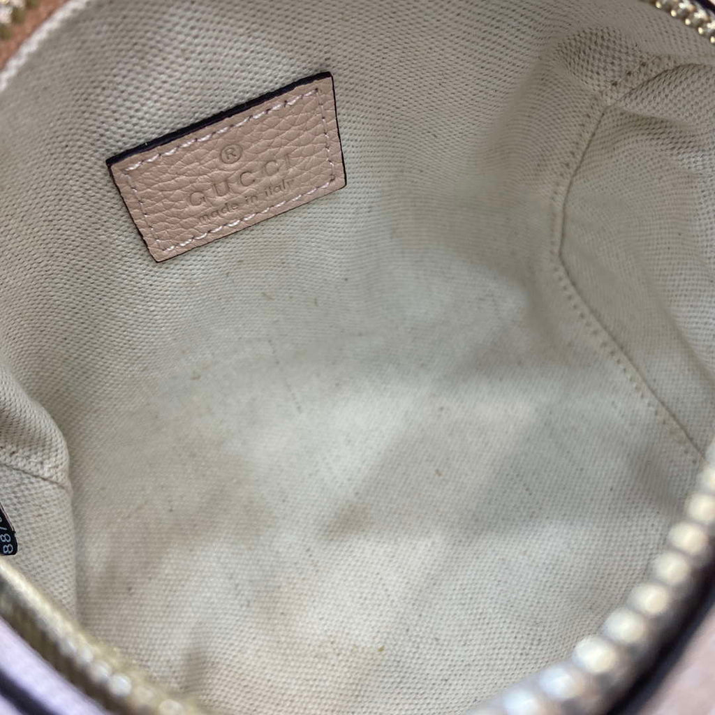 Gucci 815256 GG Emblem super mini top handle bag Beige