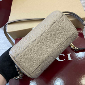 Gucci 815256 GG Emblem super mini top handle bag Apricot - Default Title - View 7