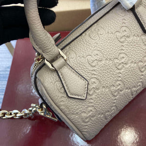 Gucci 815256 GG Emblem super mini top handle bag Apricot - Default Title - View 8