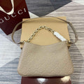 Gucci 815263 GG Emblem Small Shoulder Bag Apricot - Default Title - View 1
