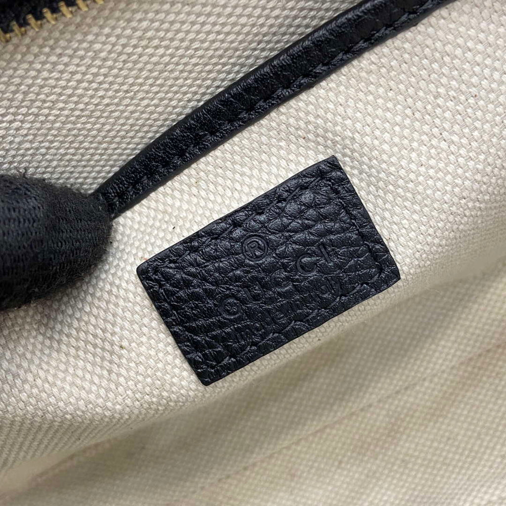 Gucci 815263 GG Emblem Small Shoulder Bag Black