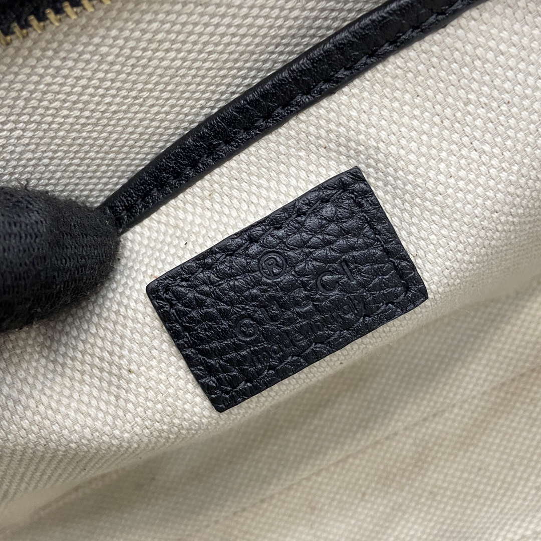 Gucci 815263 GG Emblem Small Shoulder Bag Black