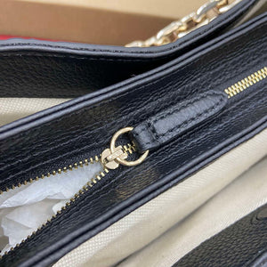Gucci 815263 GG Emblem Small Shoulder Bag Black - Default Title - View 9