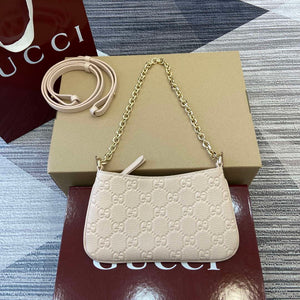 Gucci 815278 GG Emblem super mini bag Beige - Default Title - View 1