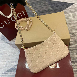 Gucci 815278 GG Emblem super mini bag Beige - Default Title - View 4