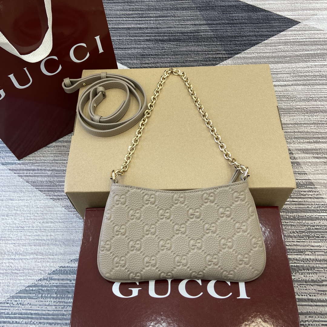 Gucci 815278 GG Emblem super mini bag Apricot - Default Title - View 2